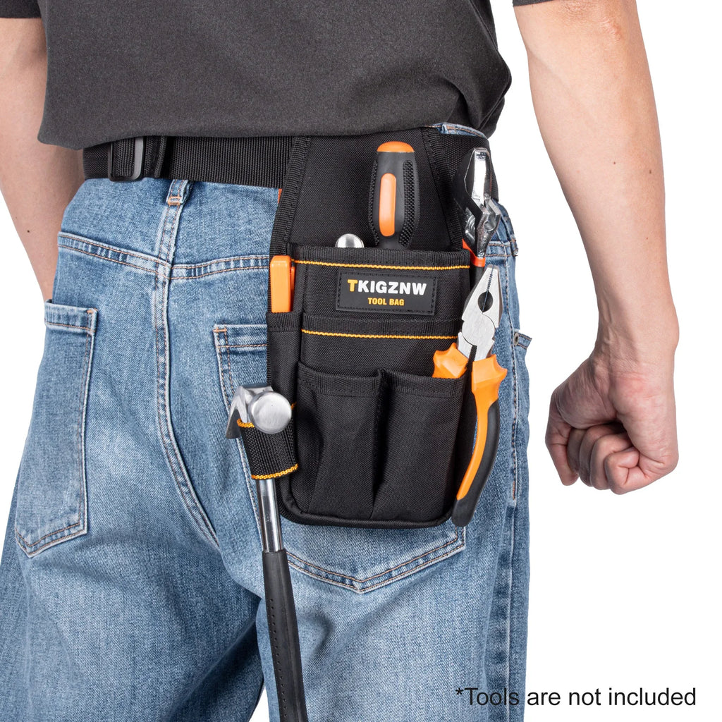 TKIGZNW Heavy-Duty Tool Pouch with Adjustable Belt and 15 Pockets