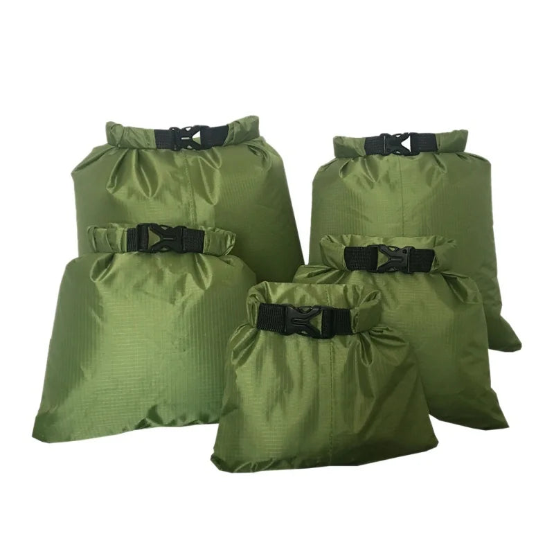 5-Piece Waterproof Dry Bag Set for Outdoor Water Sports