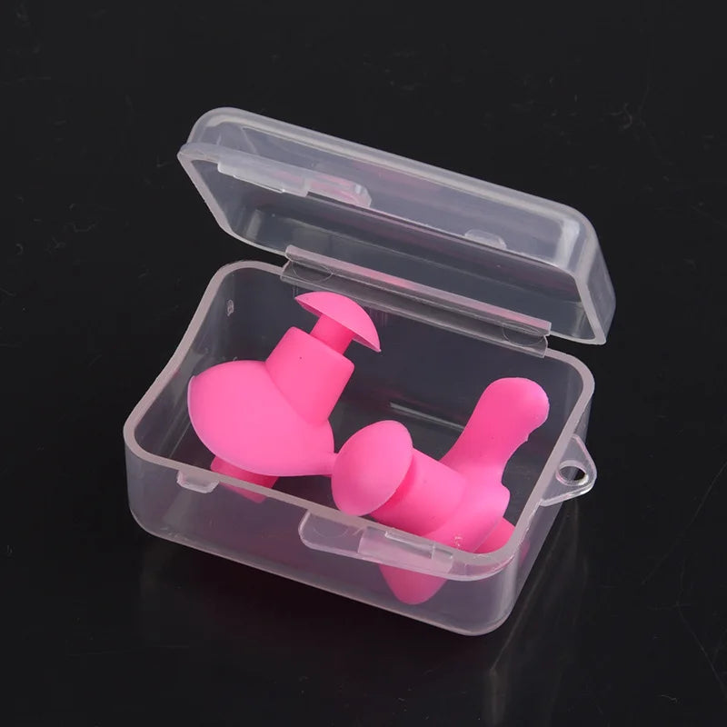 1 Pair Waterproof Soft Silicone Swimming Earplugs