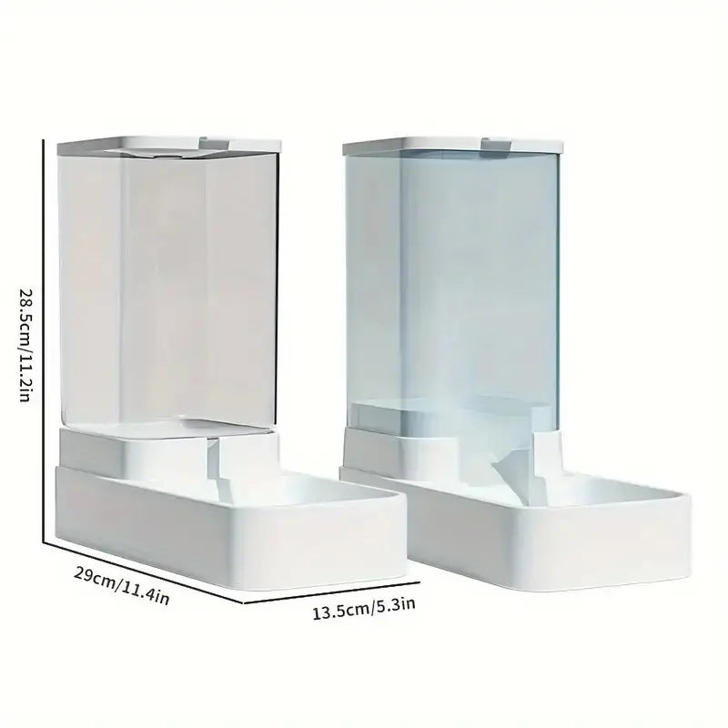 Automatic Gravity Dog Food and Water Dispenser Set
