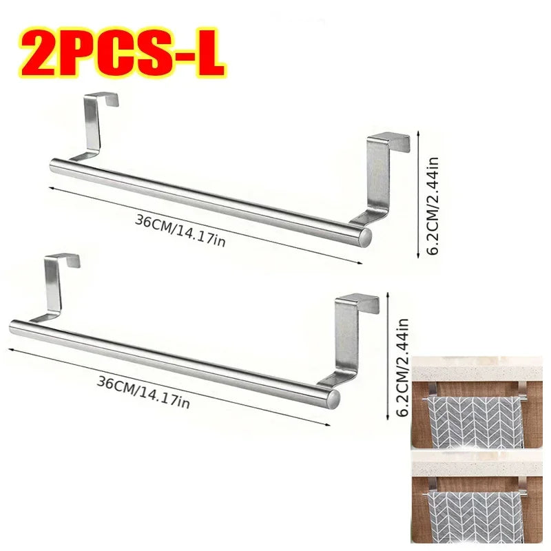 Extendable No-Drill Over-Door Towel Rail for Kitchen and Bathroom