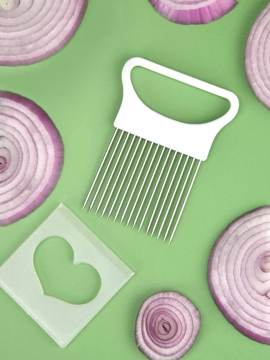 Stainless Steel Onion Slicer and Holder Tool