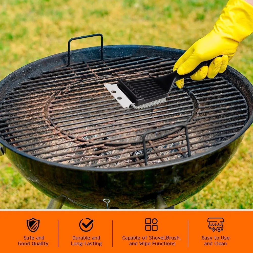 8-Inch Heavy Duty Stainless Steel Wire Grill Cleaning Brush