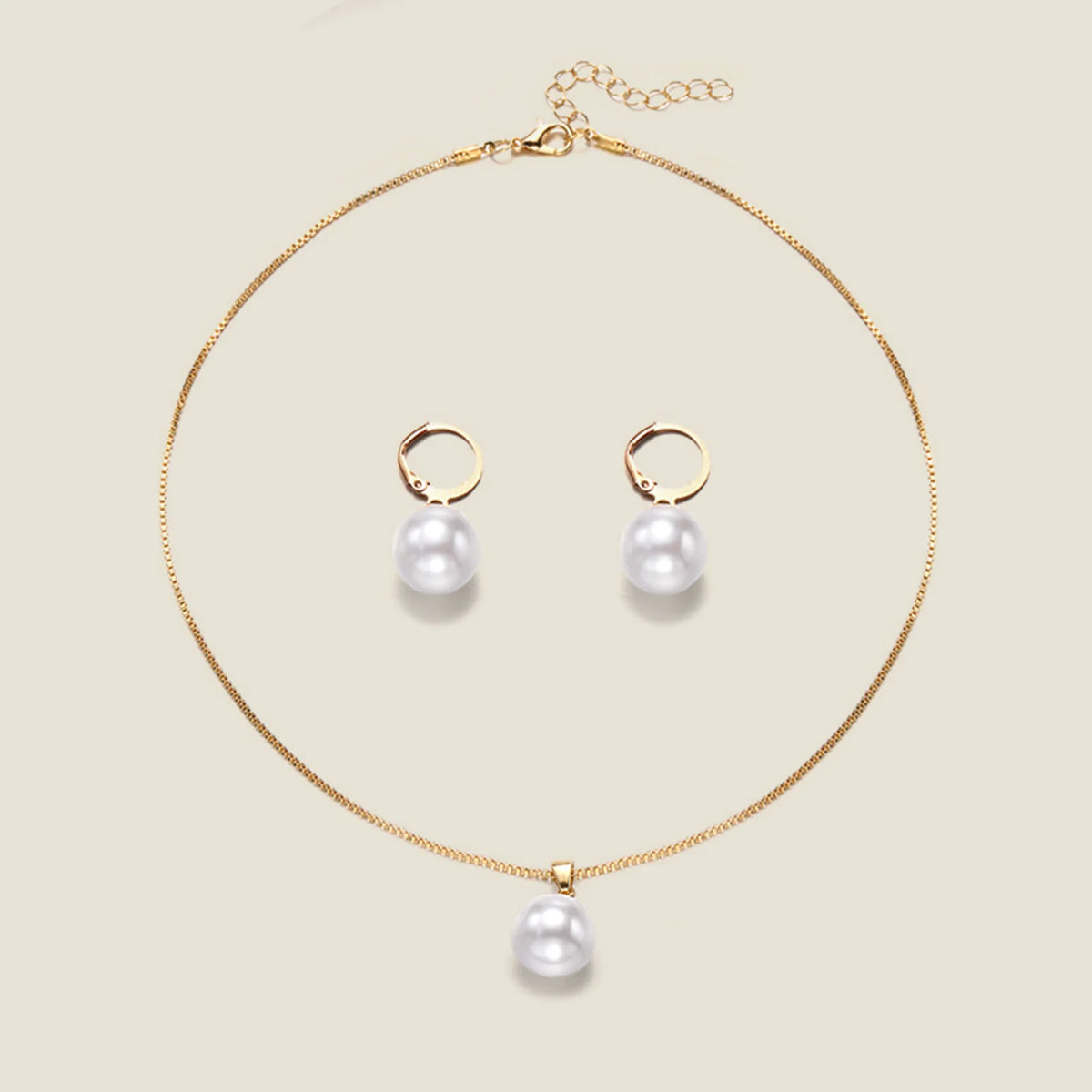 Women's Zircon Necklace and Dangle Earrings Wedding Jewelry Set