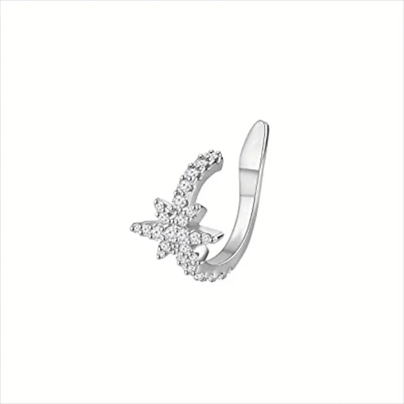 EVISPOL Metal Leaf Ear Cuff Non-Piercing Cartilage Clip-On Earring