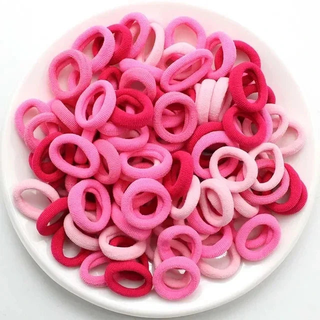 200-1000pcs Colorful Nylon Elastic Hair Ties for Women and Girls