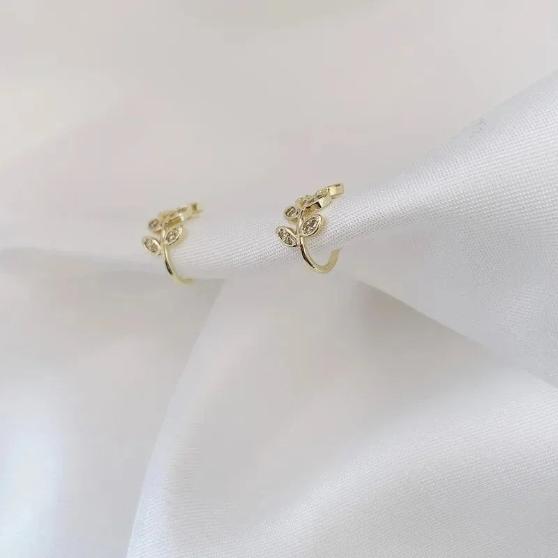 EVISPOL Metal Leaf Ear Cuff Non-Piercing Cartilage Clip-On Earring