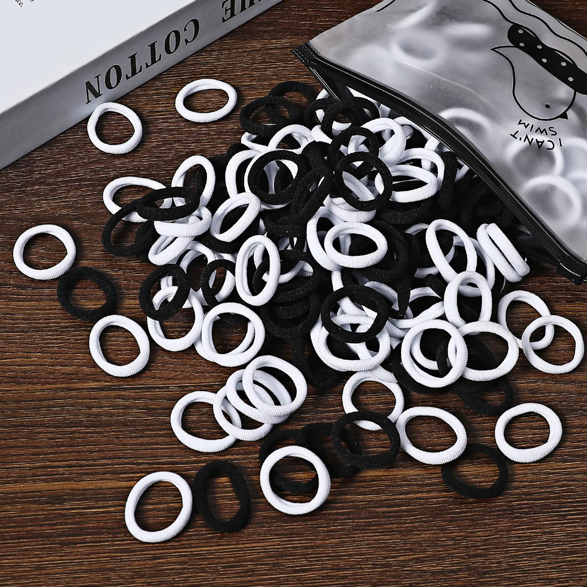 50/100Pcs Colorful Nylon Elastic Hair Ties for Kids