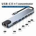Multiport USB-C Hub with 4K HDMI, RJ45, SD/TF Card Reader and PD Charging