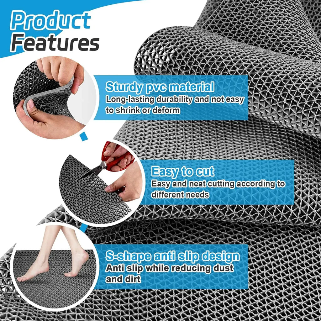 Waterproof Non-Slip PVC Floor Mats for Kitchen and Bathroom