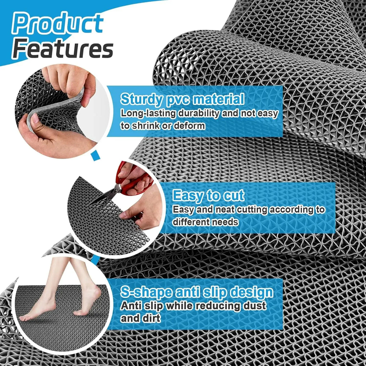 Waterproof Non-Slip PVC Floor Mats for Kitchen and Bathroom