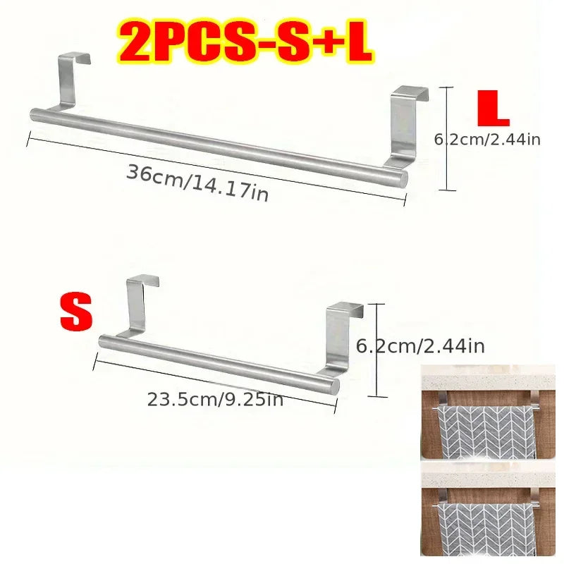 Extendable No-Drill Over-Door Towel Rail for Kitchen and Bathroom