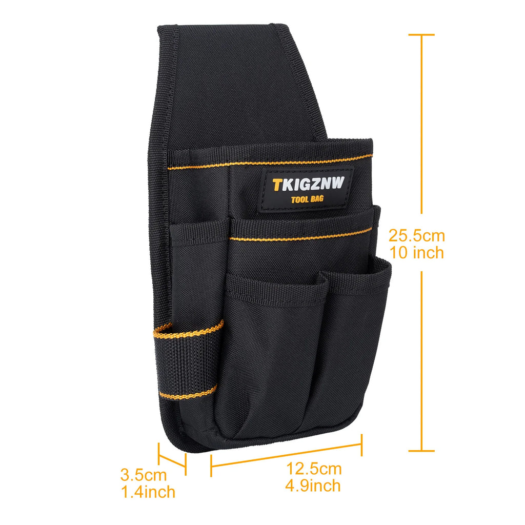 TKIGZNW Heavy-Duty Tool Pouch with Adjustable Belt and 15 Pockets