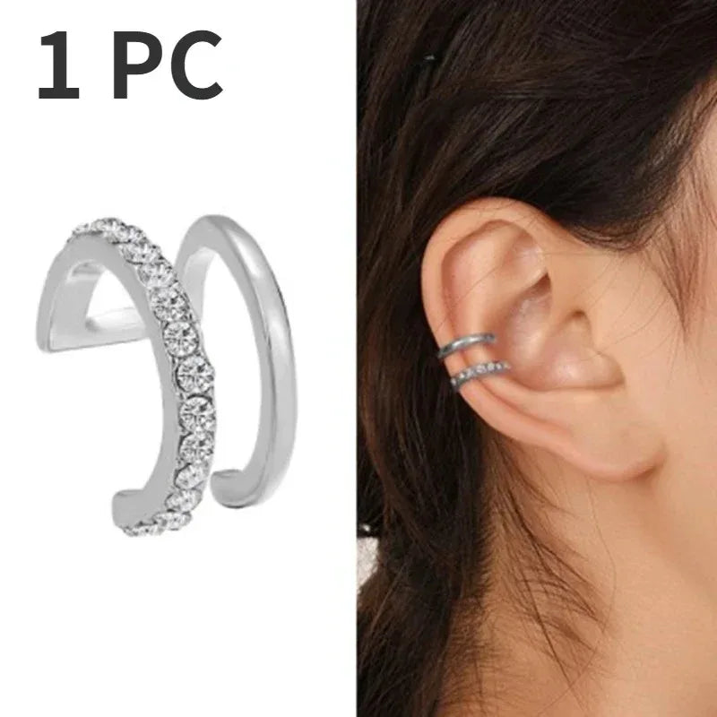 EVISPOL Metal Leaf Ear Cuff Non-Piercing Cartilage Clip-On Earring