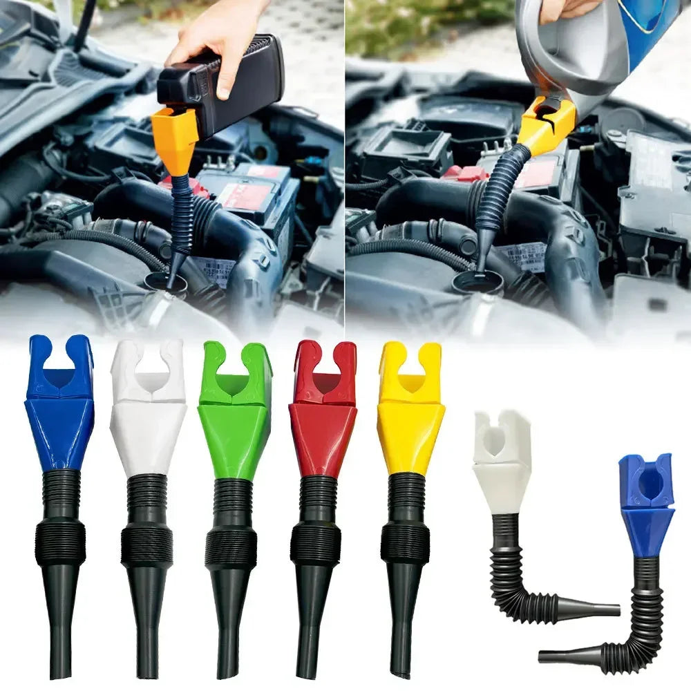 Foldable Flexible Oil Funnel with Filter for Cars and Motorcycles