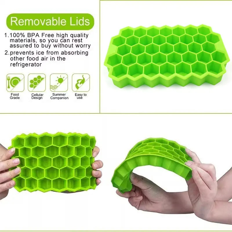 Honeycomb 37-Lattice Ice Cube Tray Maker