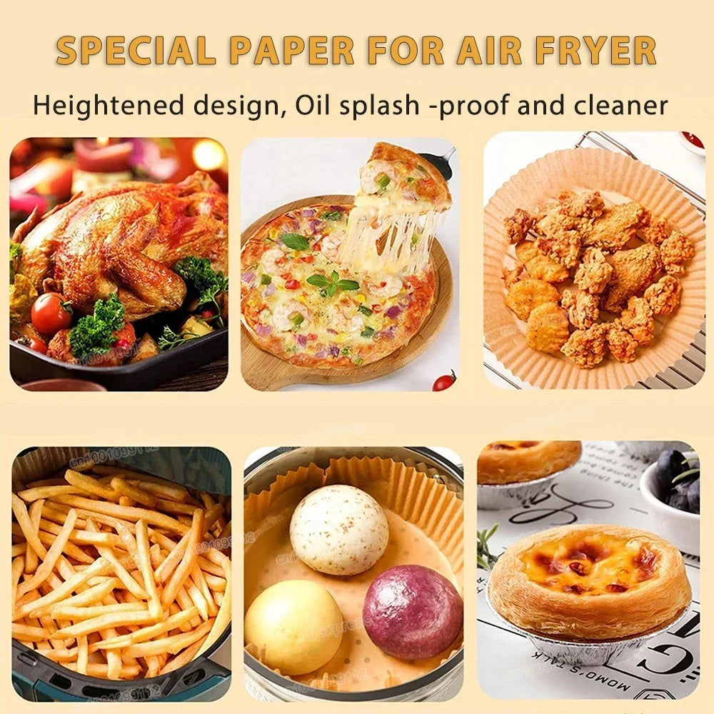 Disposable Non-Stick Round Air Fryer Paper Liners