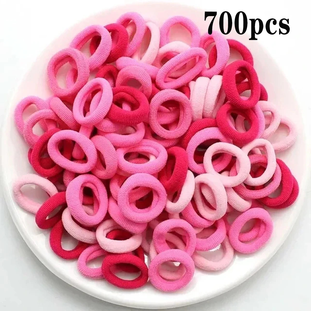 200-1000pcs Colorful Nylon Elastic Hair Ties for Women and Girls