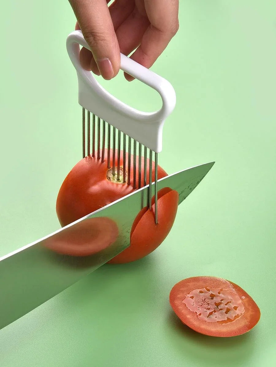 Stainless Steel Onion Slicer and Holder Tool