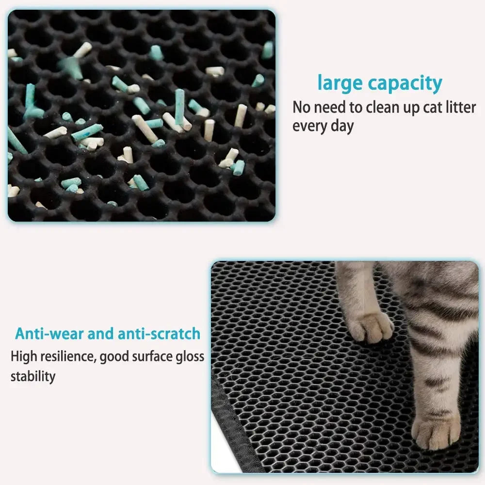 Double Layer Waterproof Non-Slip Cat Litter Mat