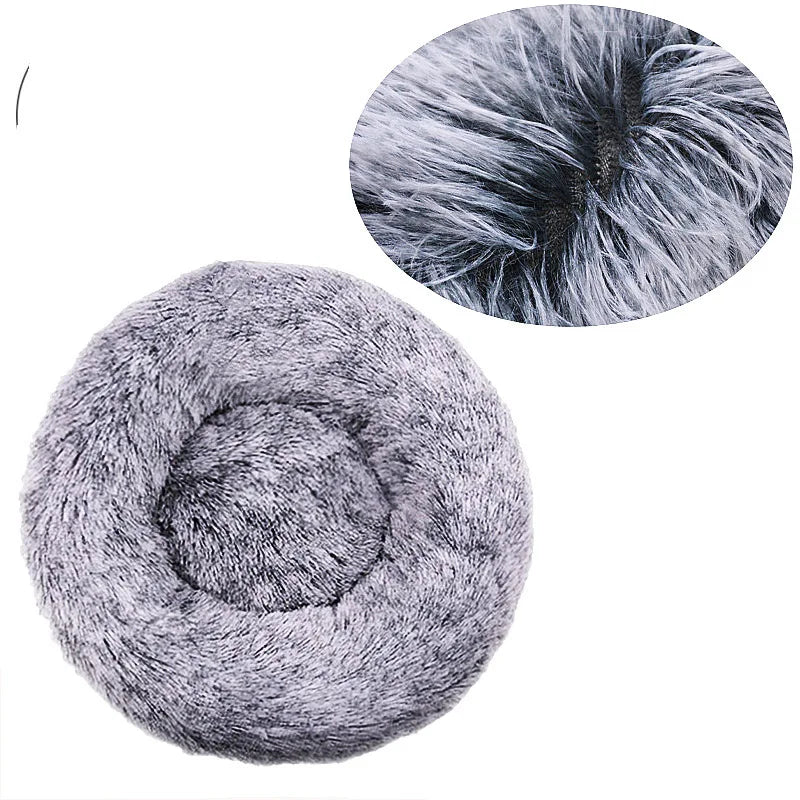 Super Soft Round Plush Pet Bed for Dogs and Cats