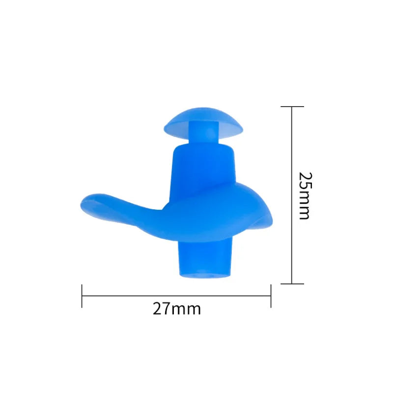 1 Pair Waterproof Soft Silicone Swimming Earplugs