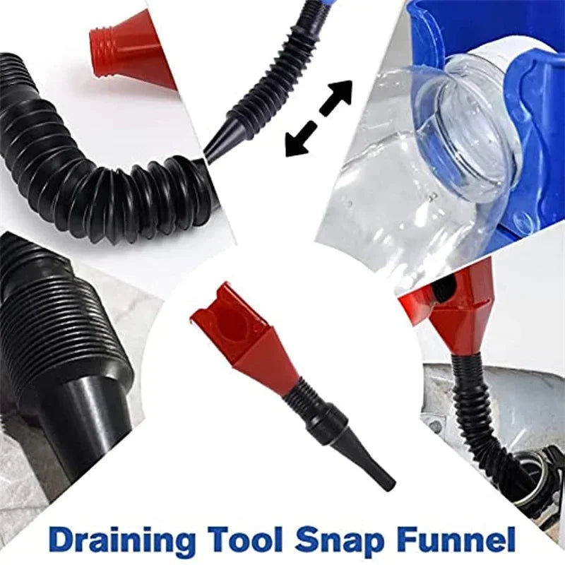 Foldable Flexible Oil Funnel with Filter for Cars and Motorcycles