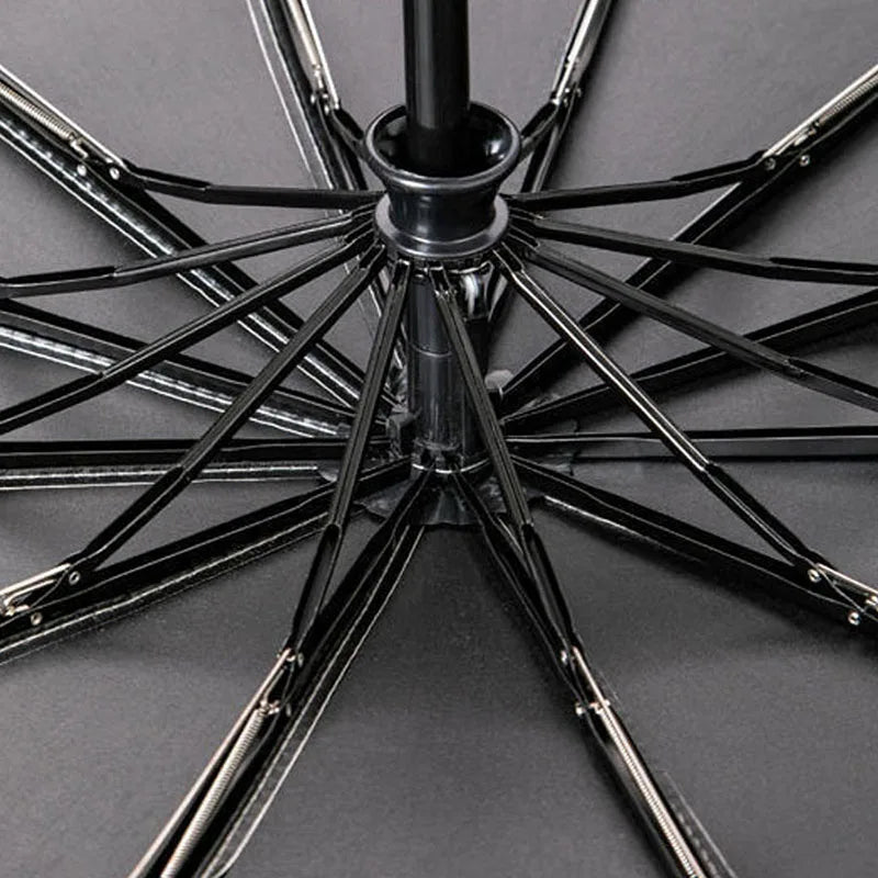 Reinforced 24-Bone Wind-Resistant Business Umbrella with UV Protection