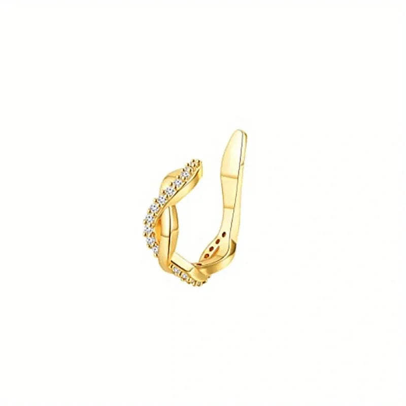 EVISPOL Metal Leaf Ear Cuff Non-Piercing Cartilage Clip-On Earring
