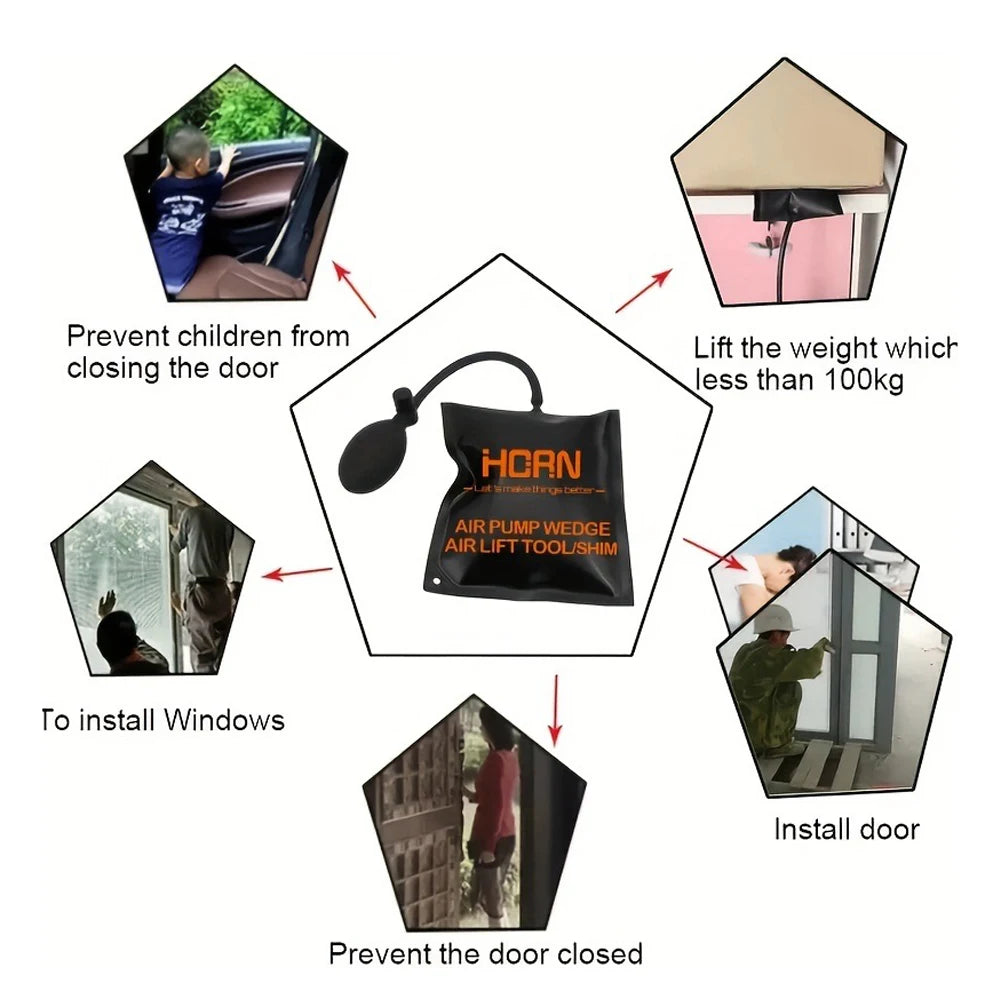Inflatable Air Pump Wedge for Door and Window Installation