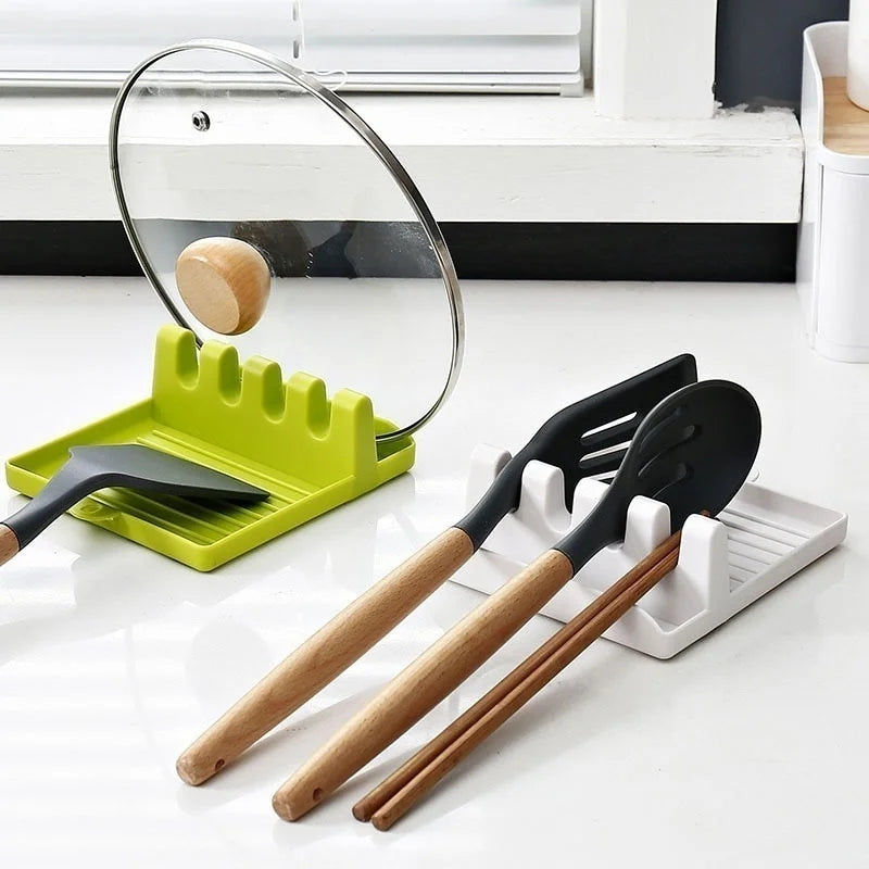 Non-slip Plastic Kitchen Spatula and Spoon Rest Organizer