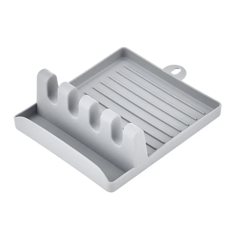 Non-slip Plastic Kitchen Spatula and Spoon Rest Organizer