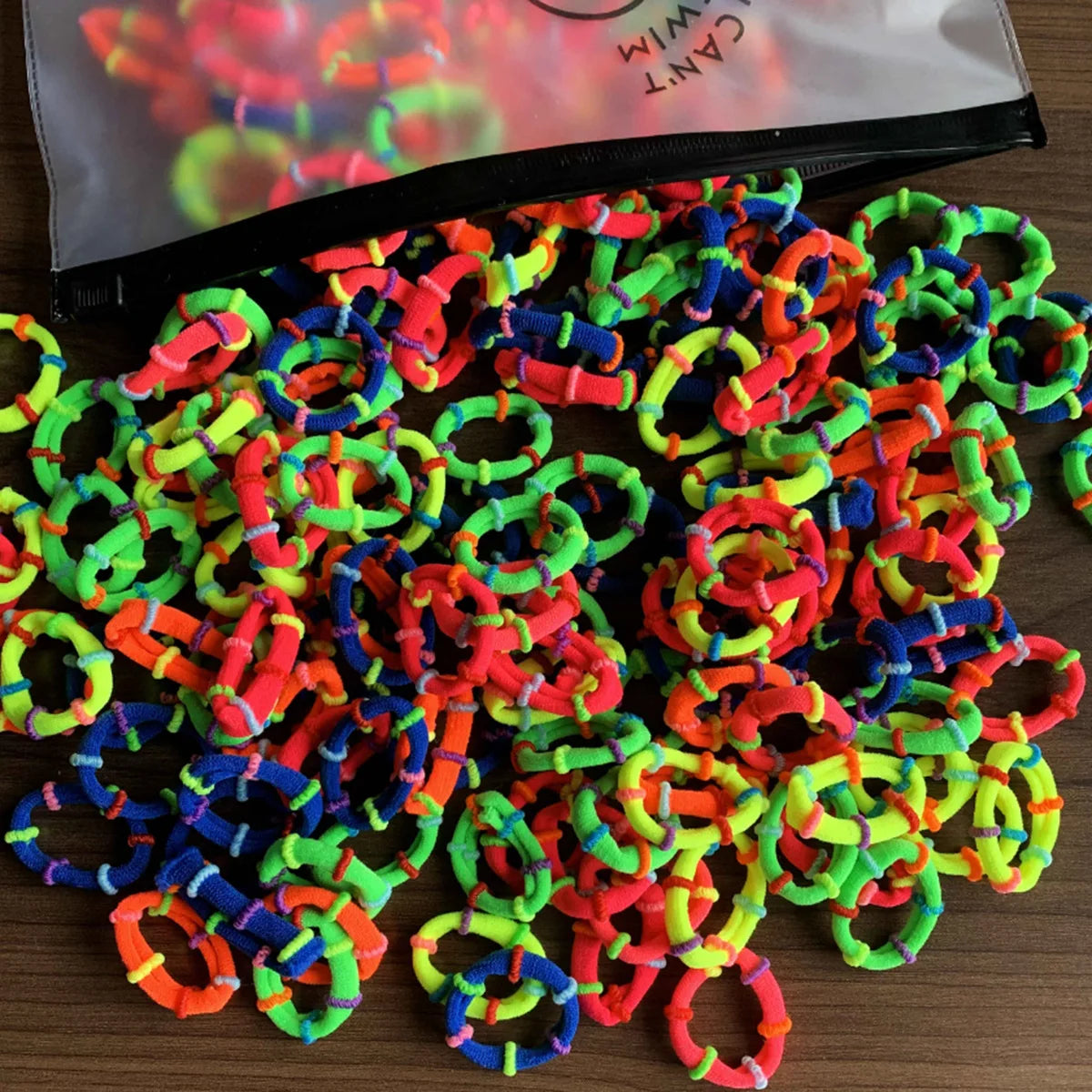 50/100Pcs Colorful Nylon Elastic Hair Ties for Kids