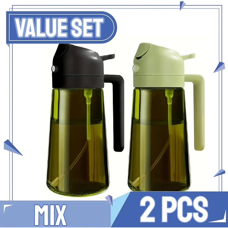 2-in-1 Kitchen Oil Sprayer and Dispenser with Brush