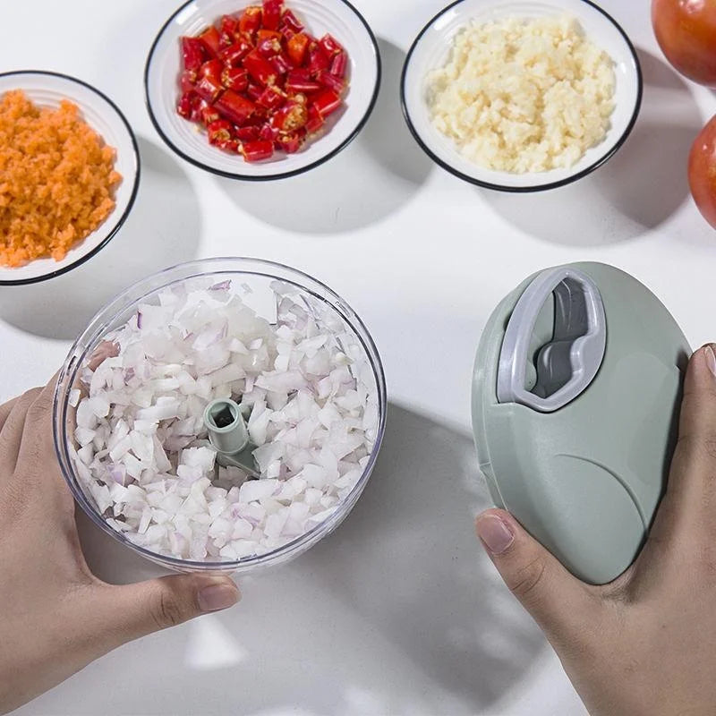 Manual Manual Meat Mincer and Vegetable Chopper with Pull Cord (500/900ML)