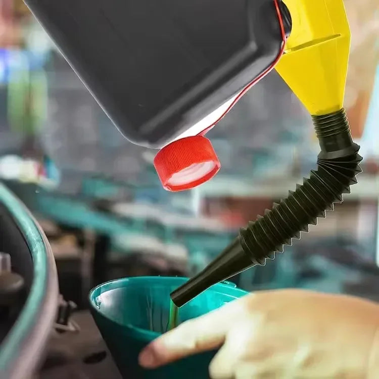 Foldable Flexible Oil Funnel with Filter for Cars and Motorcycles