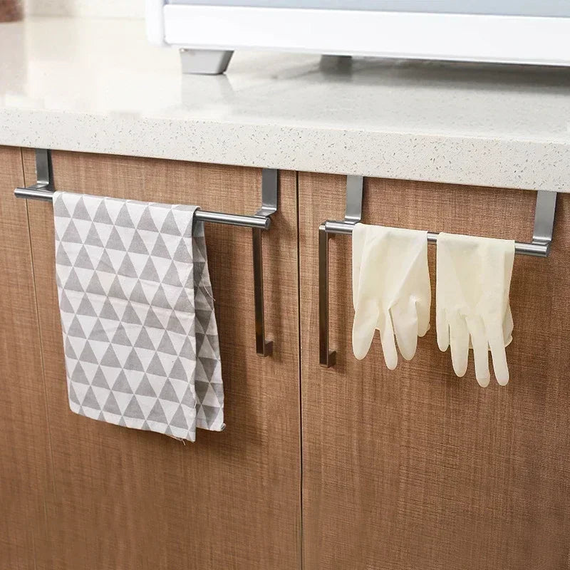 Extendable No-Drill Over-Door Towel Rail for Kitchen and Bathroom