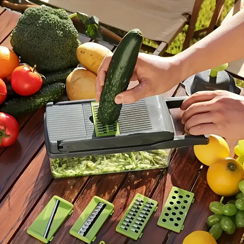 14-Piece Multifunctional Vegetable Slicer and Grater Set