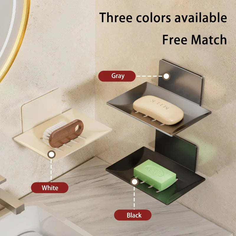 Wall-Mounted Black Carbon Steel Soap Holder