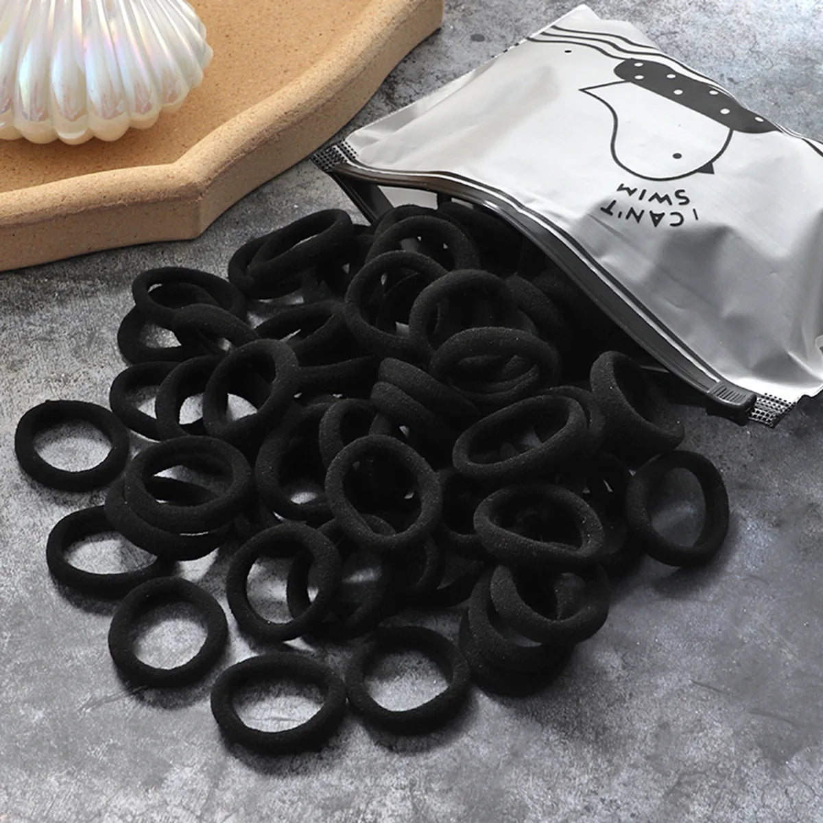 50/100Pcs Colorful Nylon Elastic Hair Ties for Kids