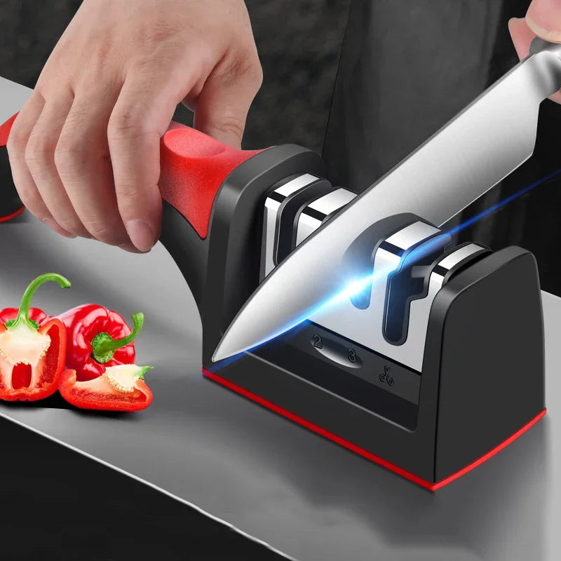 4-Segment Stainless Steel Kitchen Knife Sharpener