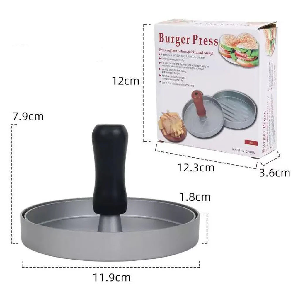 Aluminum Hamburger Patty Maker and Burger Press