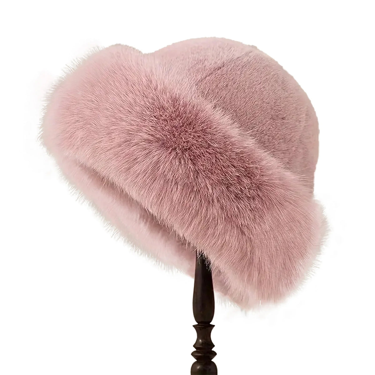 Women's Thick Faux Fur Winter Hat for Skiing and Outdoor Warmth