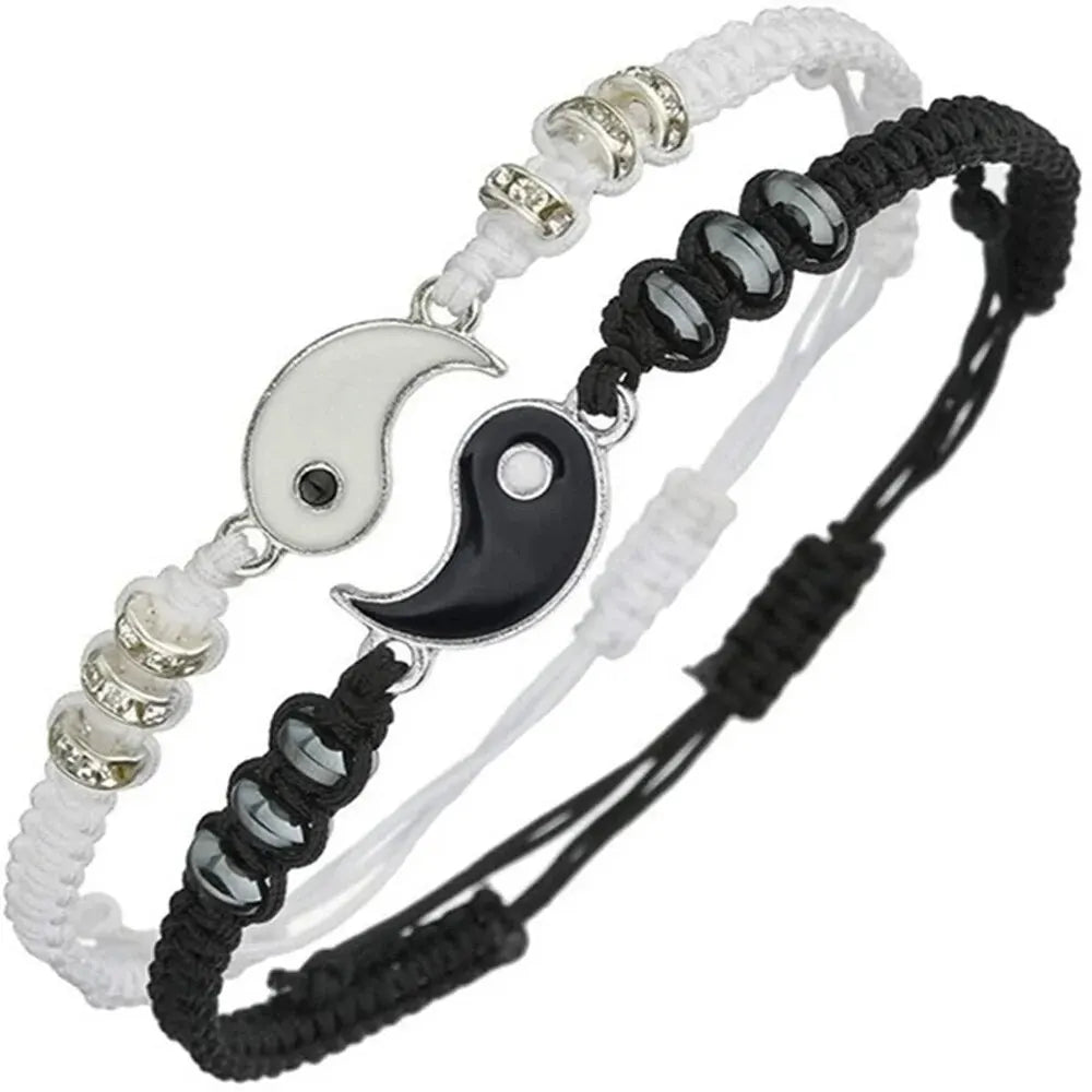 2-Piece Adjustable Tai Chi Couple Bracelet Set