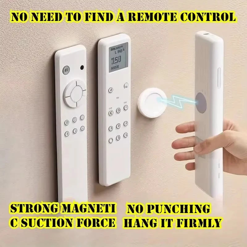 Magnetic Wall Mount Remote Control Holder - No Drill Space-Saving Design