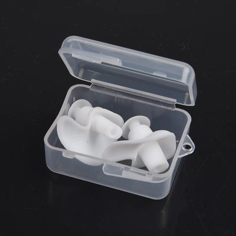 1 Pair Waterproof Soft Silicone Swimming Earplugs