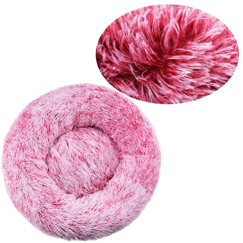 Super Soft Round Plush Pet Bed for Dogs and Cats