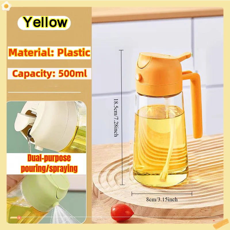 Oil Spray Bottle for Cooking and BBQ - 200/300/500ml Plastic Sprayer