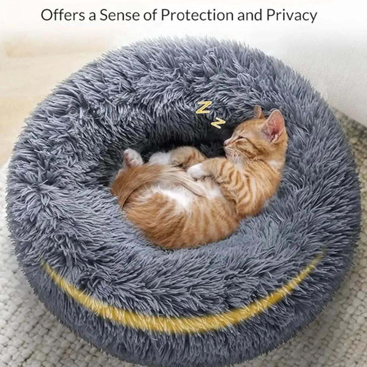 Super Soft Round Plush Pet Bed for Dogs and Cats