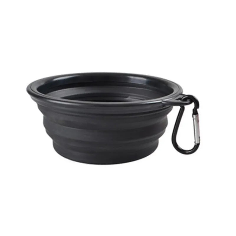 Portable Collapsible Silicone Pet Bowl for Travel and Outdoor Use